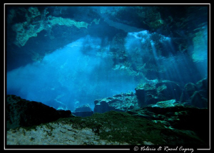 Mysterious cave in a cenote (Yucatan). Picture taken with... by Raoul Caprez 